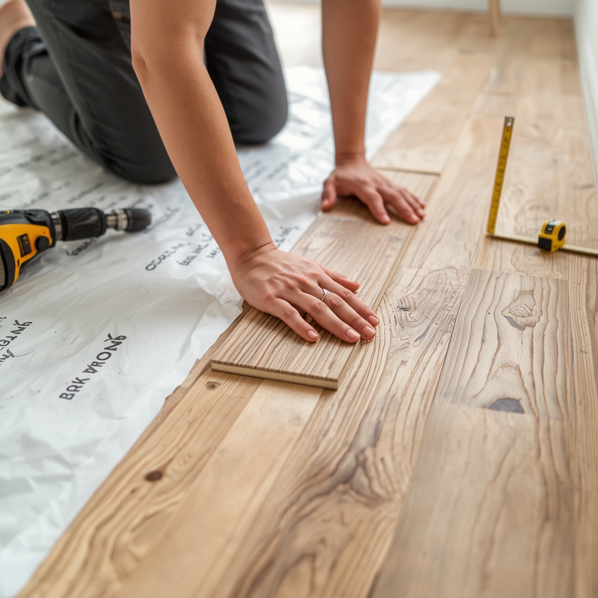 Installation of laminate flooring